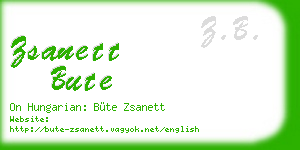 zsanett bute business card